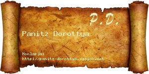 Panitz Dorottya névjegykártya